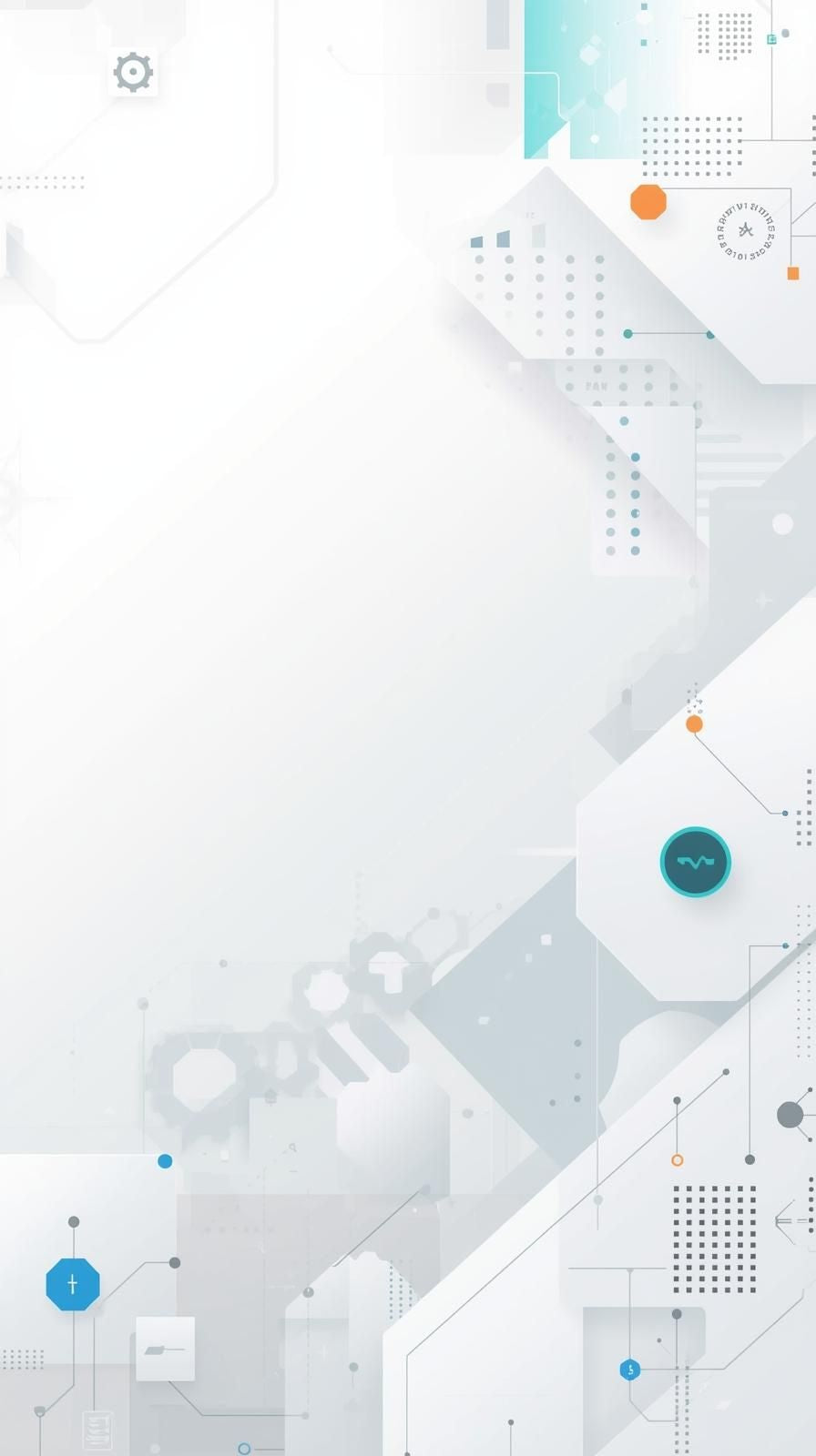 Navy gradient business background with subtle geometric workflow lines and aqua and orange system dots, designed as a premium mobile hero image for Structura Tech Ops Contact page.